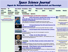 Tablet Screenshot of intern.spacesciencejournal.de